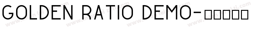 Golden Ratio Demo字体转换